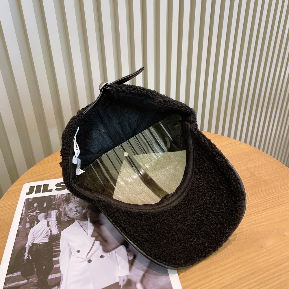 Balenciaga Teddy  Leather Baseball Cap in Black - Picture 6 of 9